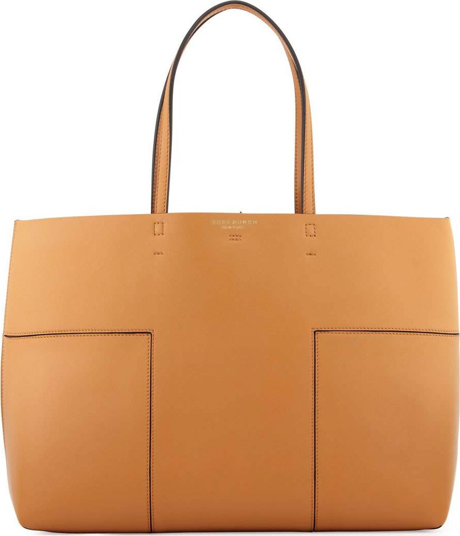 Tory Burch Block-T Leather Tote Bag