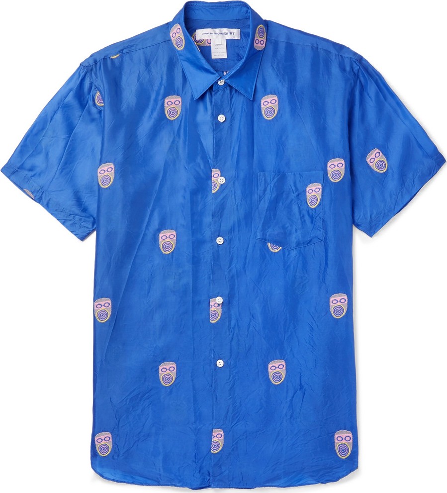 Comme Des Garcons Embroidered Voile Shirt