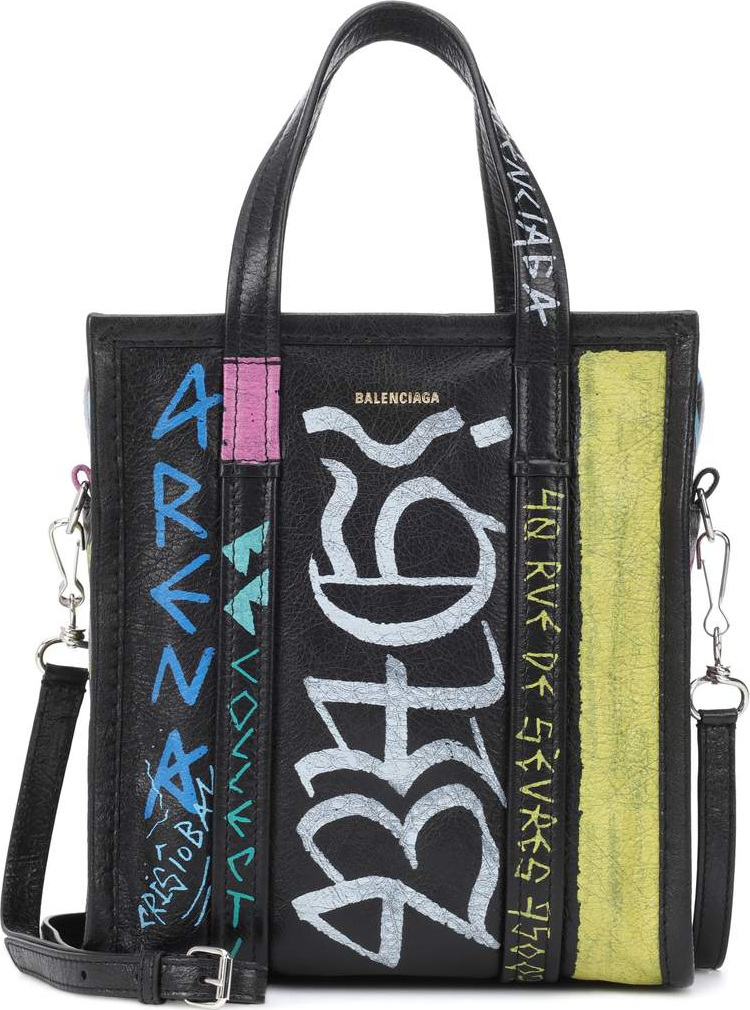 Balenciaga Bazar XS printed leather shopper