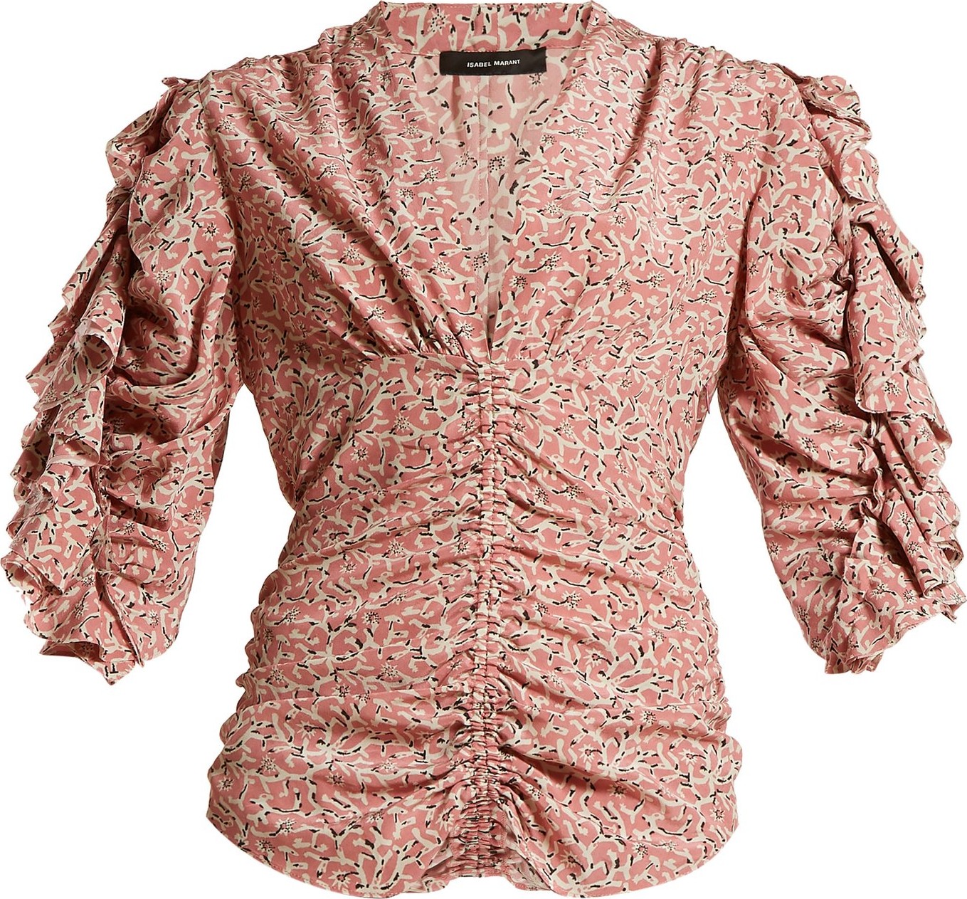 Isabel Marant Andora ruffled crepe blouse