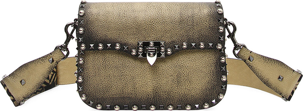 Valentino Guitar Rockstud Rolling Shoulder Bag