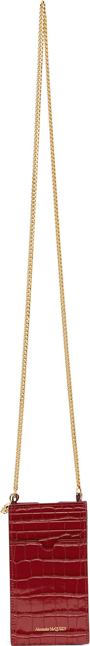 Alexander McQueen Red Croc Phone Case