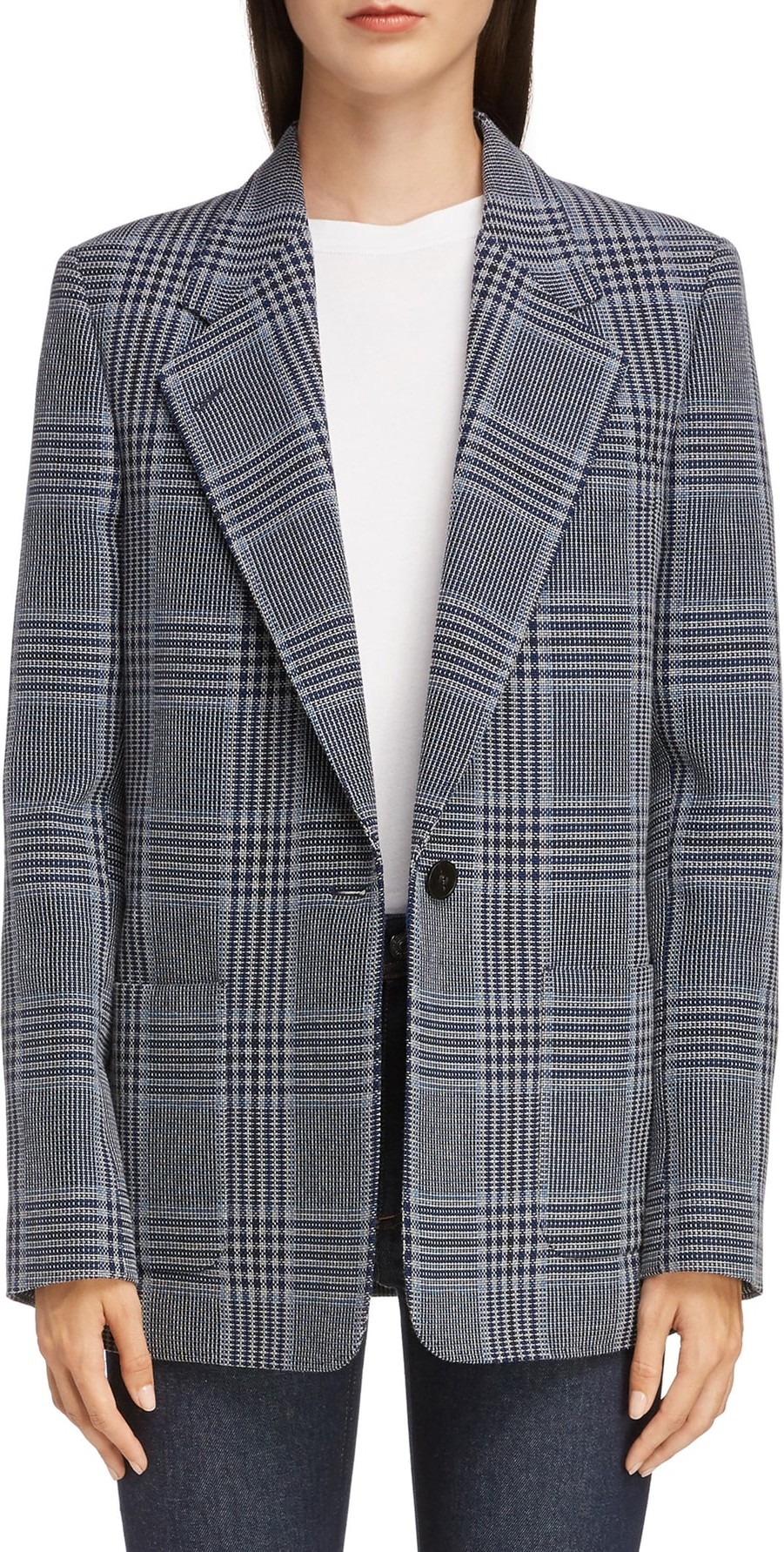 Acne Studios Jana Glossy Check Blazer