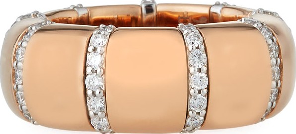 Roberto Demeglio PURA GOLD 18k Rose Gold Diamond Bar Ring