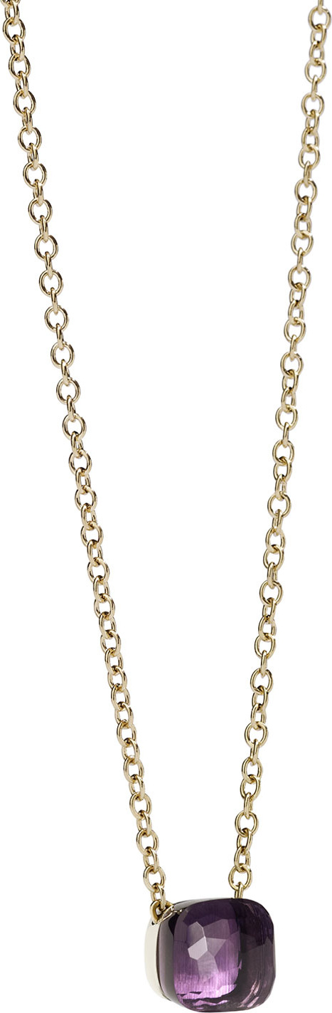 Pomellato Nudo 18k Rose Gold Amethyst Pendant Necklace