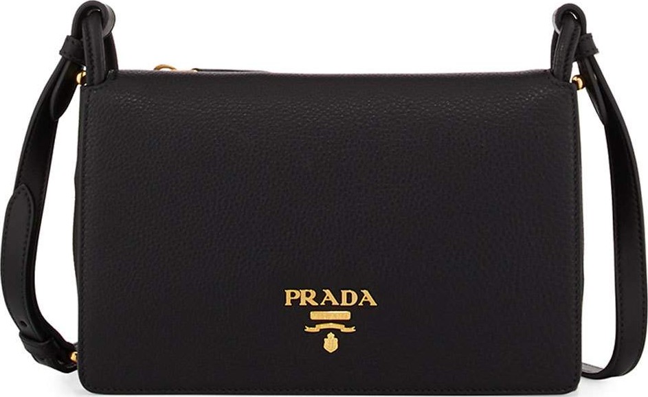 Prada Vitello Daino Double-Gusset Shoulder Bag