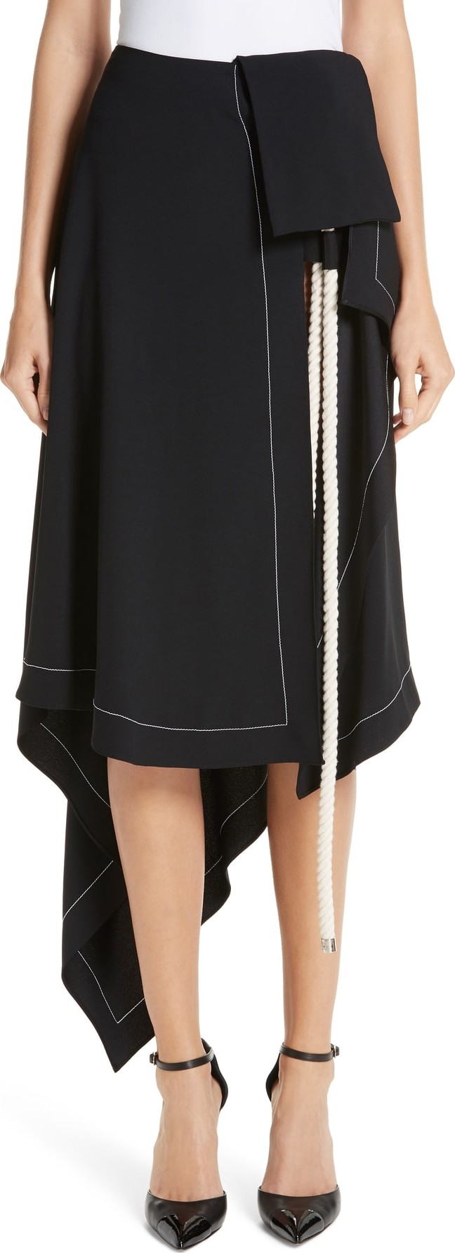 Monse Rope Detail Asymmetrical Skirt
