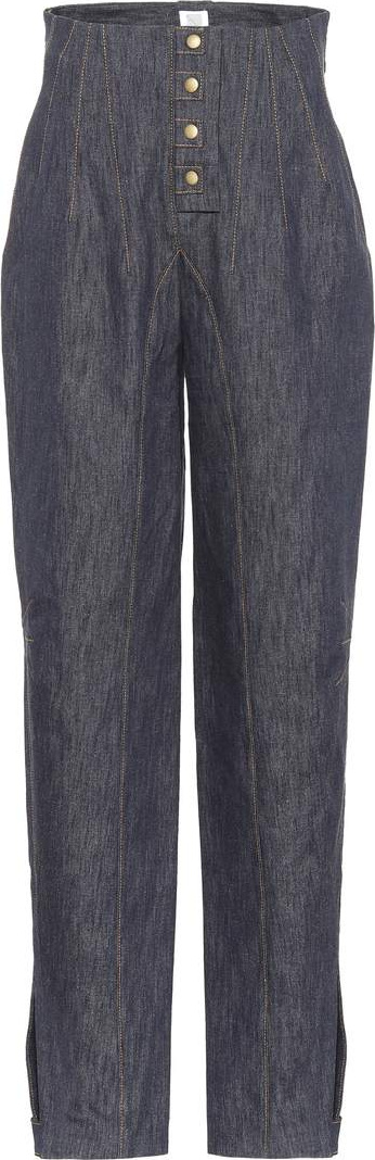 Rosie Assoulin High-rise straight-leg jeans