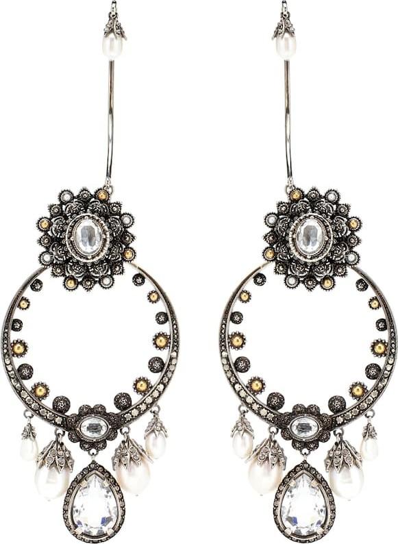 Alexander McQueen Armour clip-on earrings