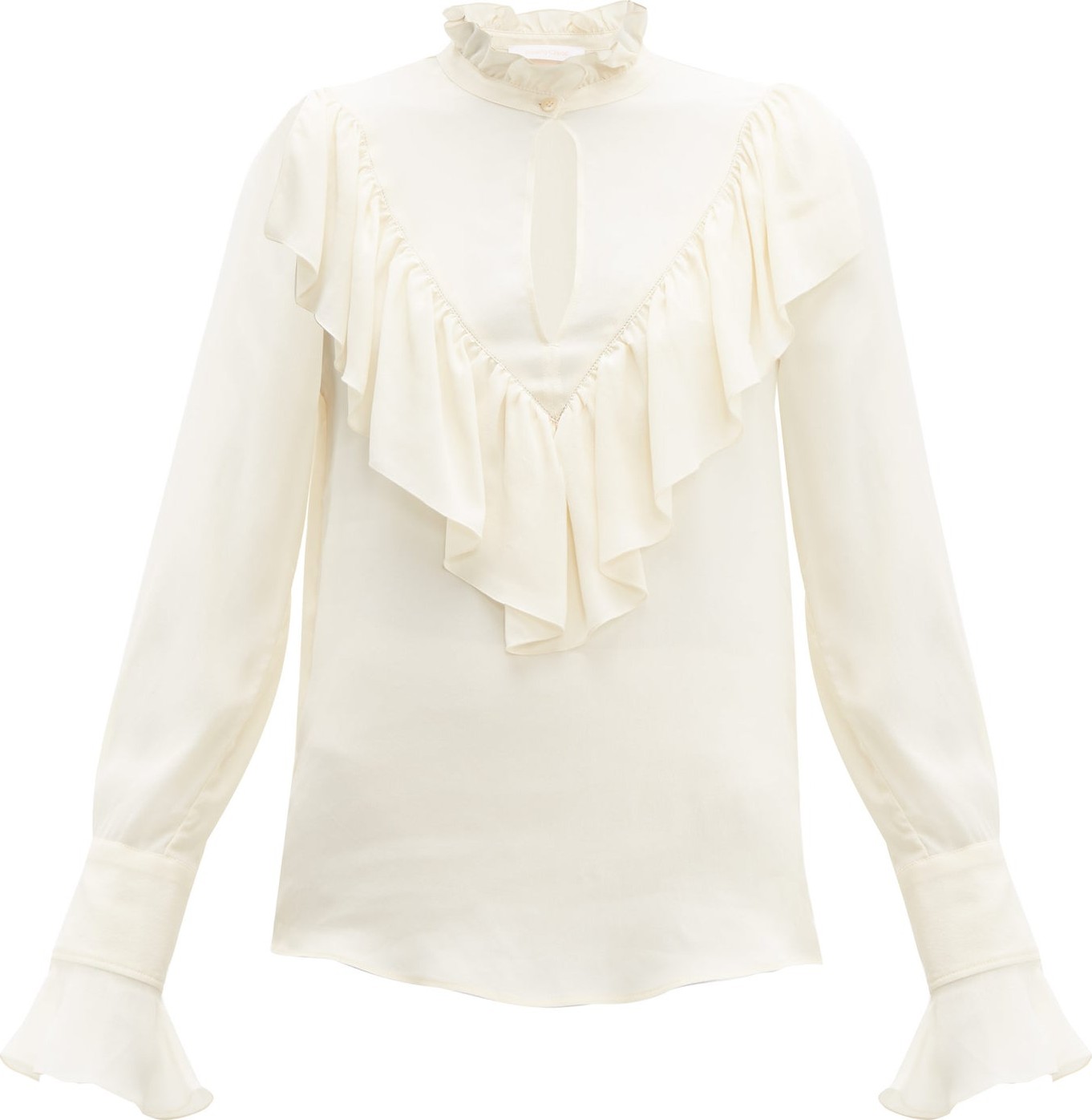See By Chloé Ruffled crepe de Chine blouse