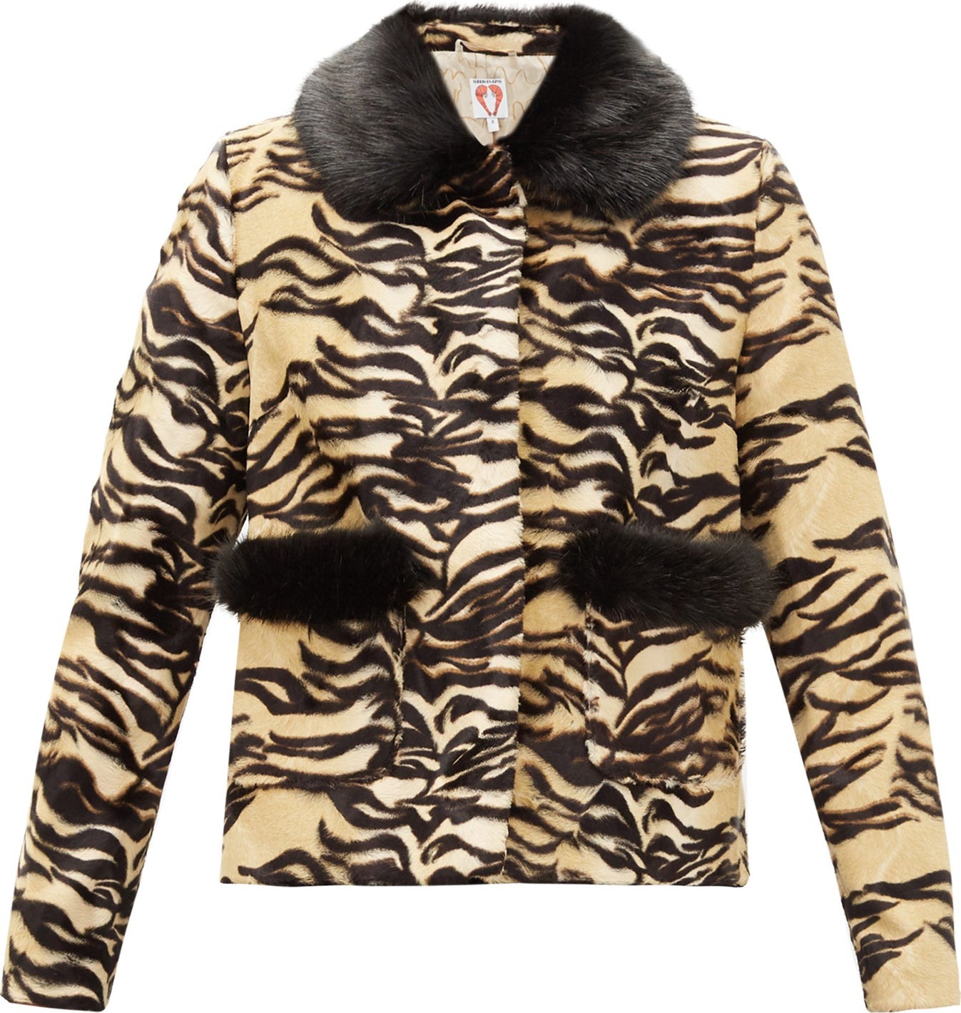 Shrimps Duke tiger-print faux-fur jacket