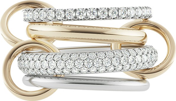 Spinelli Kilcollin Vega Blanc Two-Tone Ring w/ Diamonds