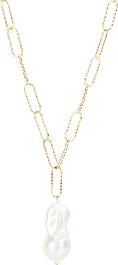 Alighieri Land of the Lawless 24kt gold charm necklace with pearl