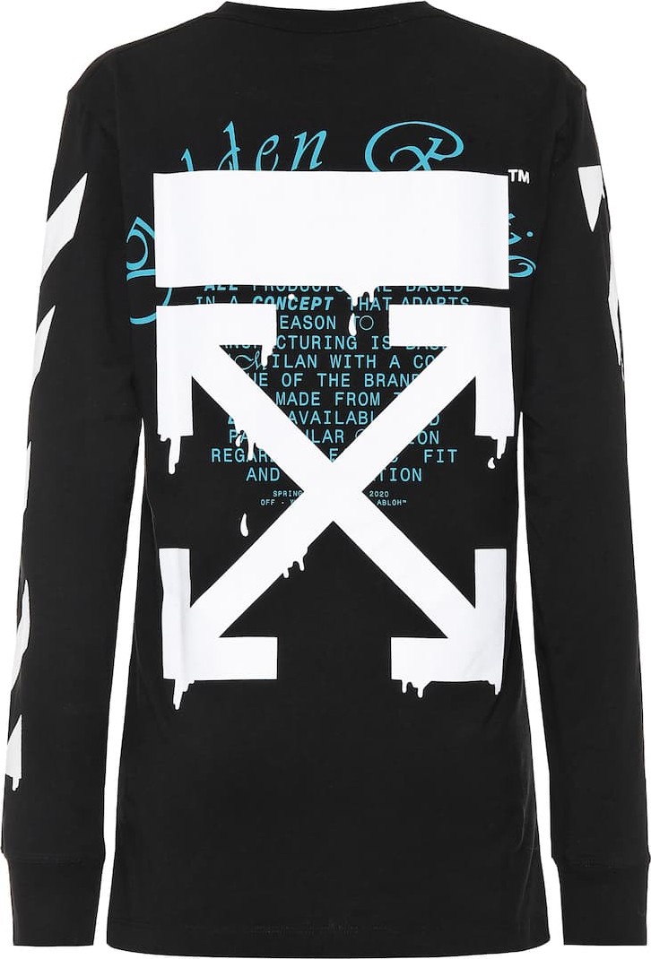 Off White Printed cotton-jersey shirt