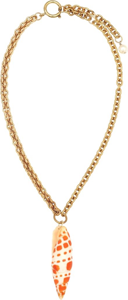 Marine Serre Seashell and pearl necklace