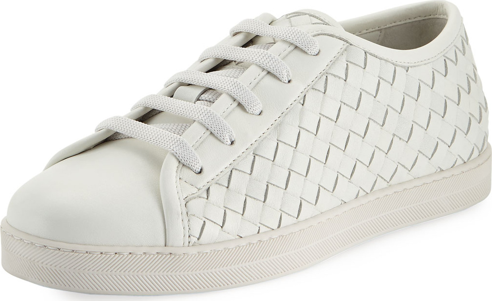Bottega Veneta Speedster Woven Calf Leather Low-Top Sneakers