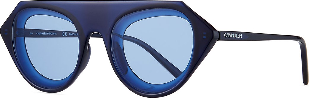 Calvin Klein 205W39NYC Chunky Oval Acetate Sunglasses