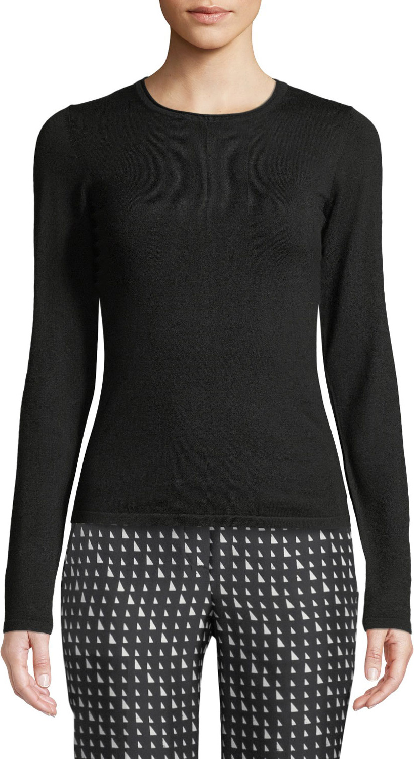 Theory Slim-Fit Wool-Blend Pullover Sweater