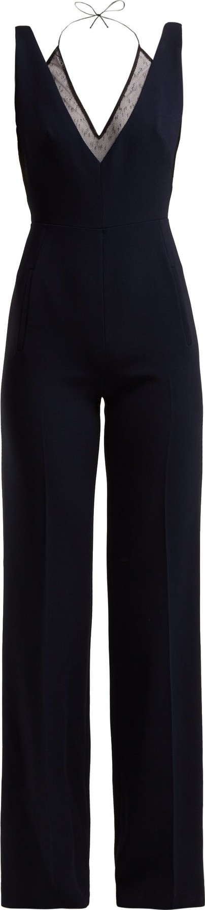 Roland Mouret Hartnell V-neck crepe jumpsuit