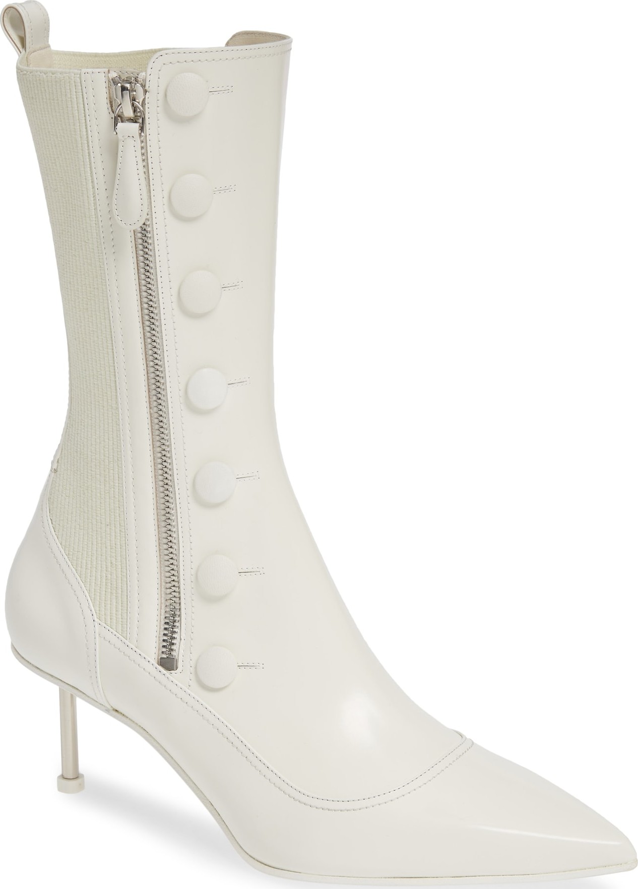 Alexander McQueen Button Pointy Toe Boot