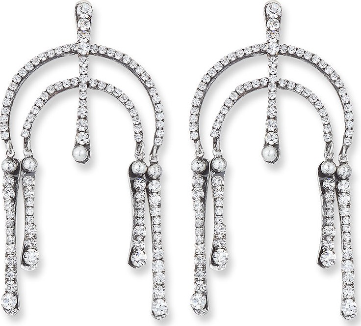 DANNIJO Kamil Dangle Earrings, Marble