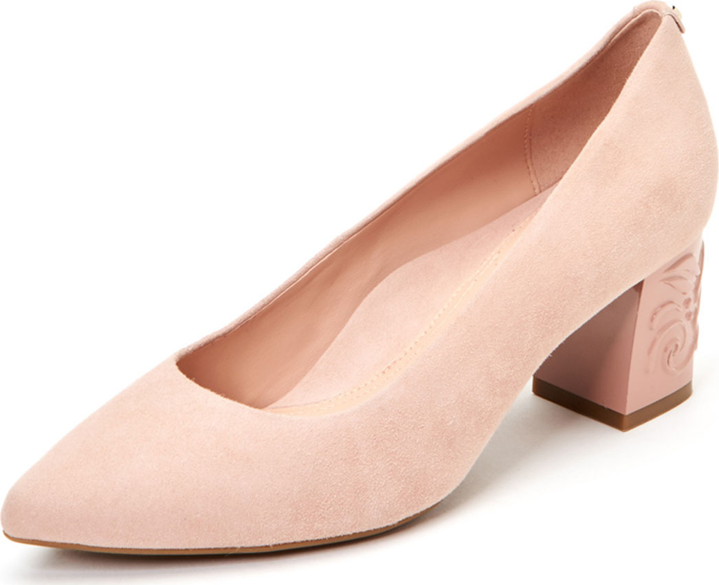 Taryn Rose Marigold 60mm Rose-Heel Suede Pumps