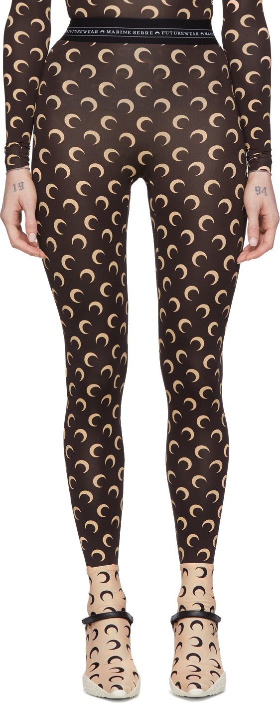 Marine Serre Brown Moon Leggings