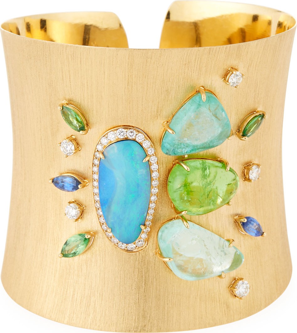 Margot McKinney 18k Virescent Wide Cuff Bracelet