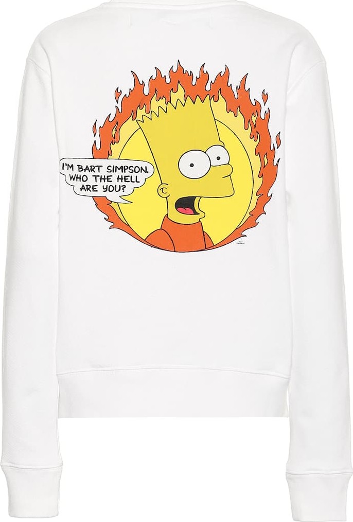 Off White Printed cotton sweatshirt