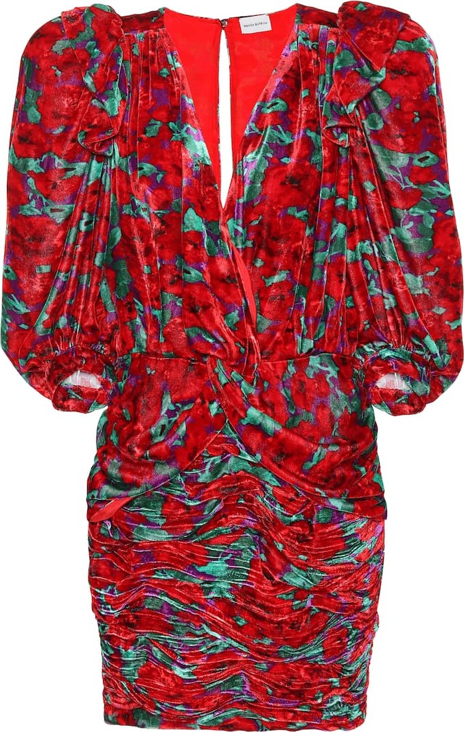 Magda Butrym Floral velvet minidress