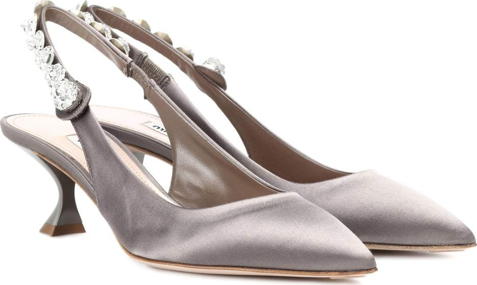 Miu Miu Satin slingback pumps