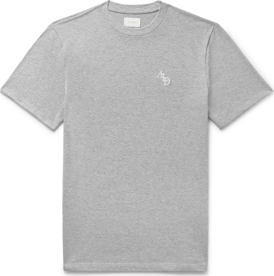 Aimé Leon Dore Logo-Embroidered Mélange Cotton-Jersey T-Shirt