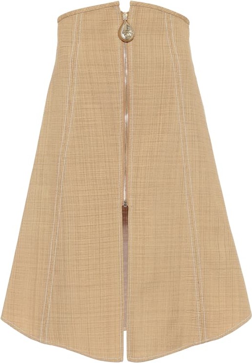 Ellery Natural Wonders cotton-blend midi skirt