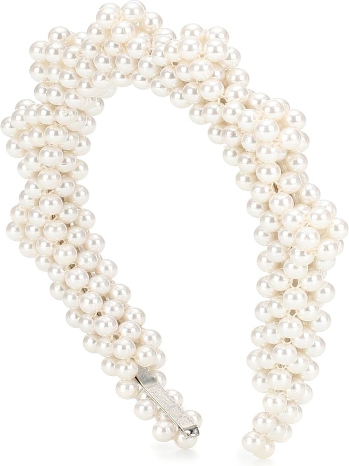 Shrimps Bronco faux-pearl headband