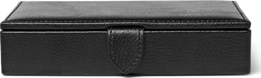 WOLF Blake Full-Grain Leather Cufflink Case