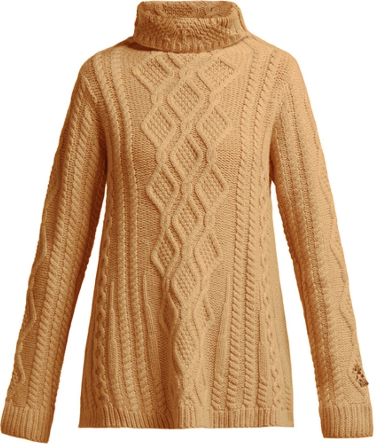 Queene and Belle Hester cable-knit cashmere roll-neck sweater