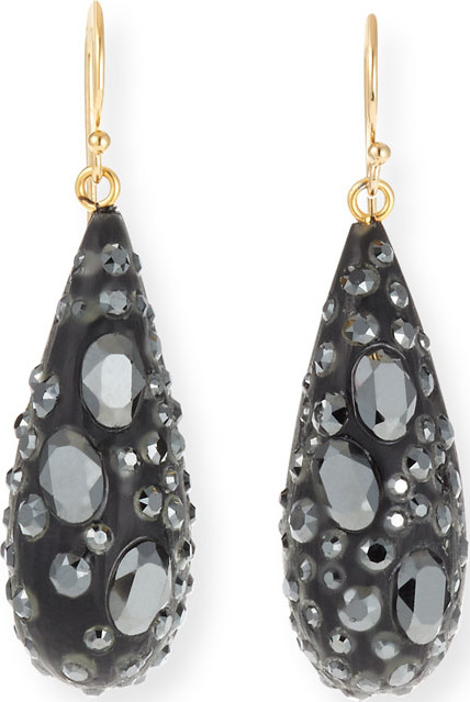 Alexis Bittar Crystal Encrusted Spiked Teardrop Earrings