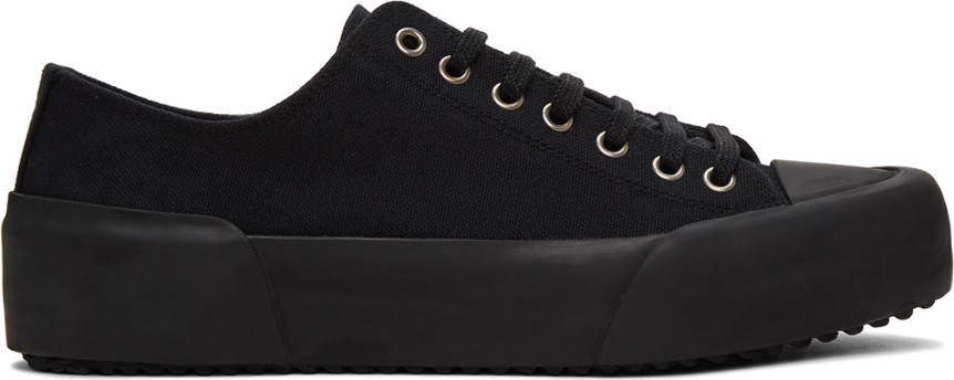 Jil Sander Black Canvas Sneakers