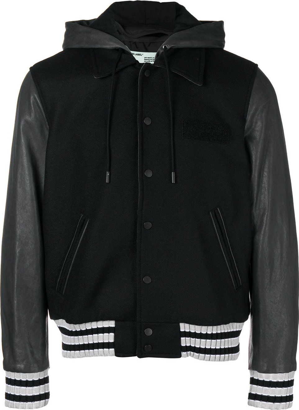 Off White contrast bomber jacket