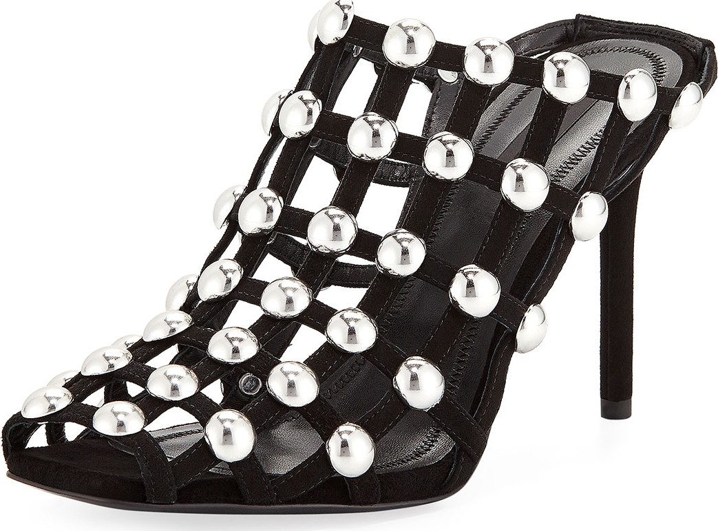 Alexander Wang Tina Studded Suede Mule