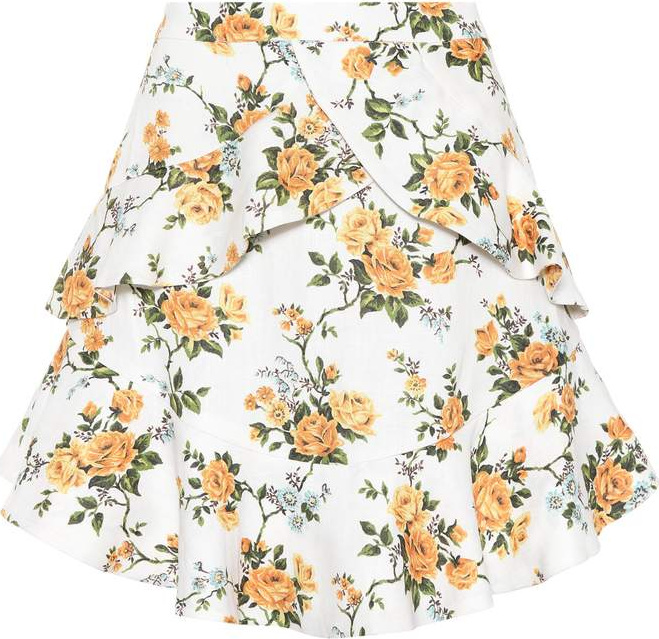 Zimmermann Golden Flutter linen skirt