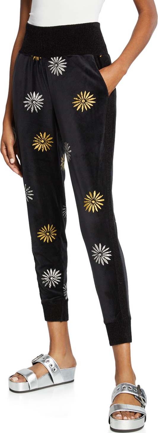 Splendid x Margherita Velour Daisy Jogger Pants