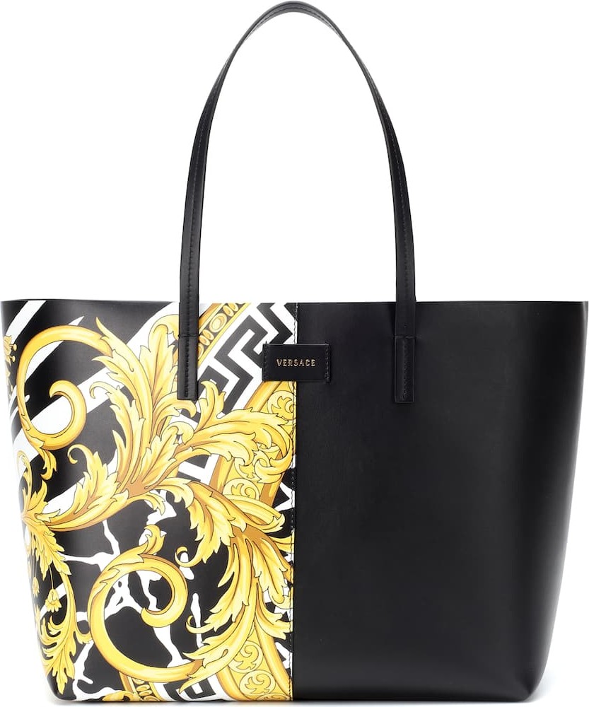 Versace Medusa printed leather tote