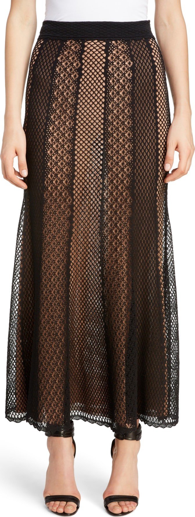 Alexander McQueen Paneled Lace Skirt
