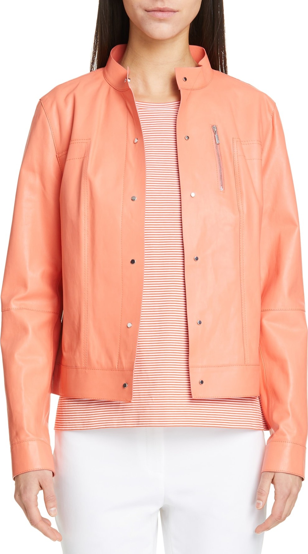 Lafayette 148 New York Galicia Leather Jacket