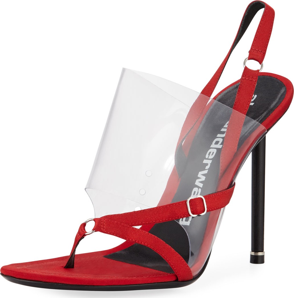 Alexander Wang Kaia Slingback Transparent Sandals