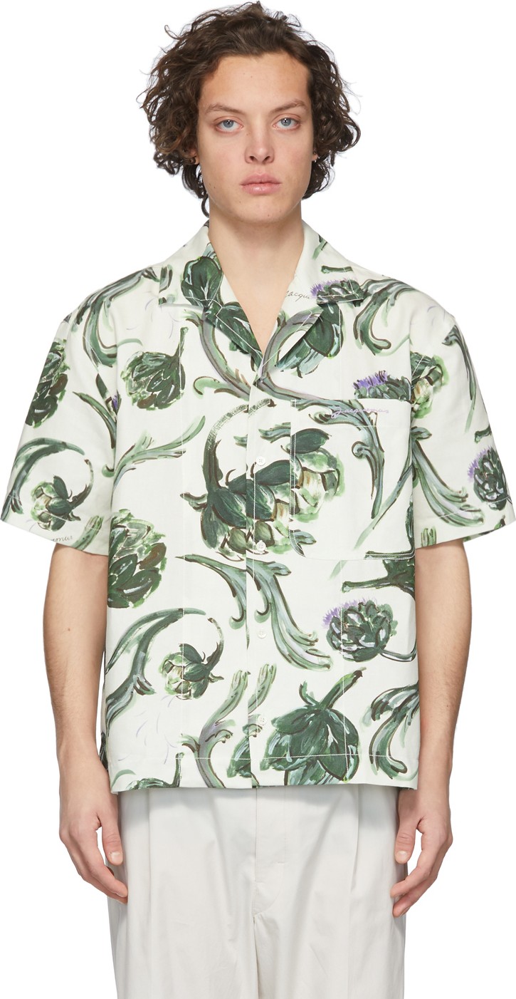 Jacquemus White 'La Chemise Jean' Short Sleeve Shirt