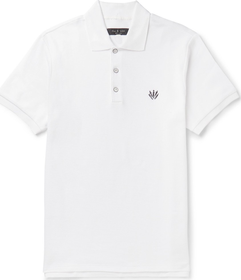 Rag & Bone Cotton-Piqué Polo Shirt