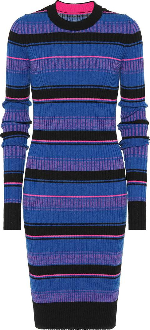 Maison Margiela Striped wool midi dress