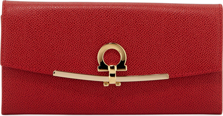 Salvatore Ferragamo Icona Continental Wallet, Framboise